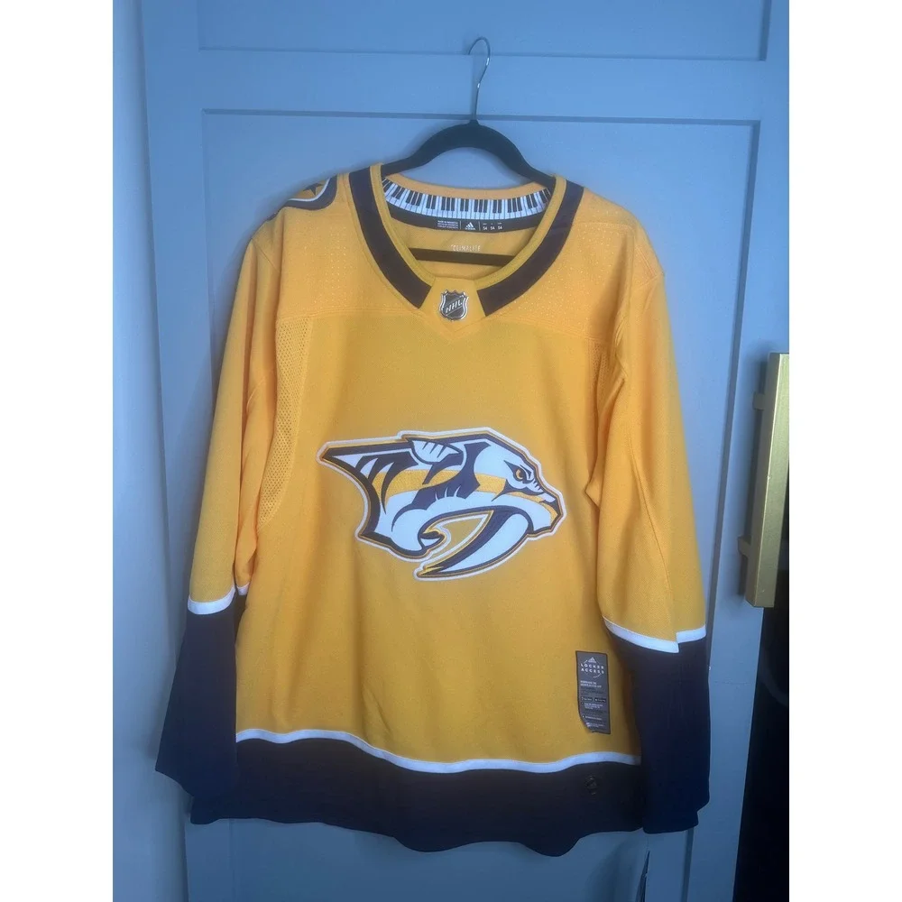 Nashville Predators Adidas NHL Jersey Size 54‎ Yellow Tennessee Hockey